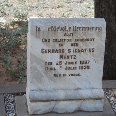 MENTZ Gerhardus Ignatius 1867-1936