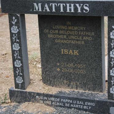 MATTHYS Isak 1951-2003