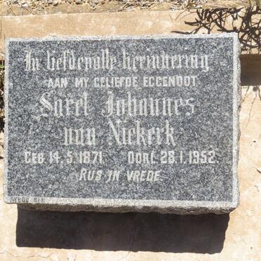 NIEKERK Sarel Johannes, van 1871-1952