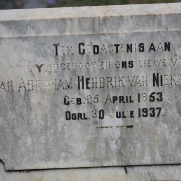NEL Jan Abraham Hendrik van Niekerk 1853-1937