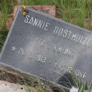 OOSTHUIZEN Sannie nee V.D.MERWE 1913-1966