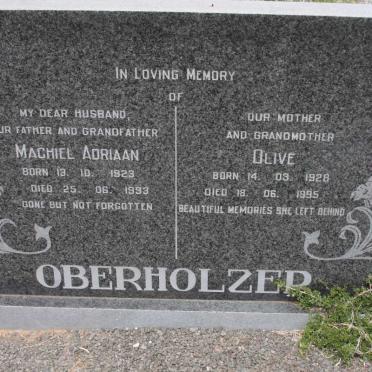 OBERHOLZER Machiel Adriaan 1923-1993 &amp; Olive 1928-1995