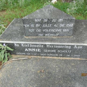 OLIVIER Annie nee SCHOLTZ 1905-2002