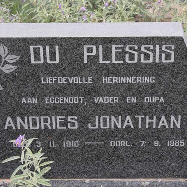 PLESSIS Andries Jonathan, du 1910-1985