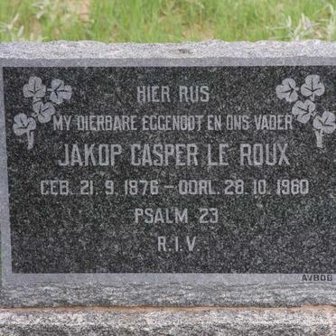 ROUX Jakop Casper, le 1876-1960