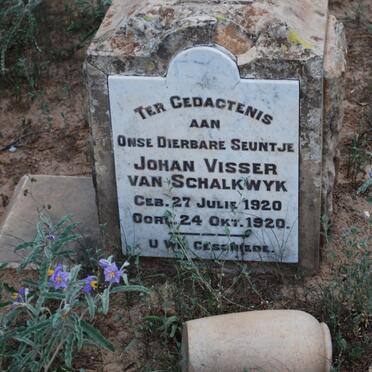 SCHALKWYK Johan Visser, van 1920-1920