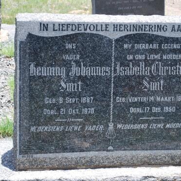 SMIT Henning Johannes 1887-1970 &amp; Isabella Christina VENTER 1890-1950