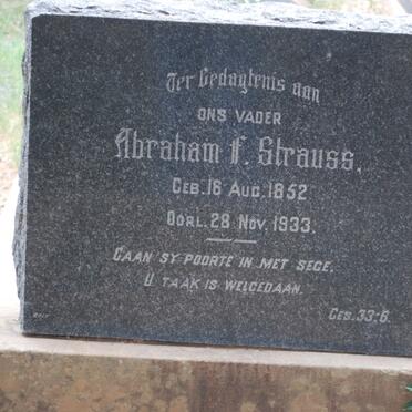 STRAUSS Abraham F. 1852-1933