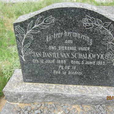 SCHALKWYK Jan Daniel, van 1889-1953