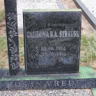 STRAUSS Cathrina B.A. 1914-1991