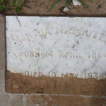 SUTTON Martha M.E. 1864-1938