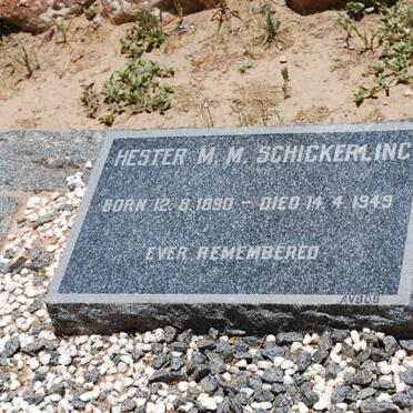 SCHICKERLING Hester M.M. 1890-1949