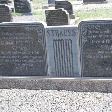 STRAUSS Hendrik Frederick 1889-1953 &amp; Elizabeth Johanna VAN NIEKERK 1889-1974