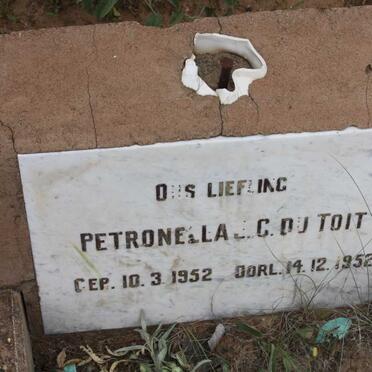 TOIT Petronella J.C., du 1952-1952