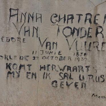 TONDER Anna Chatrena, van nee VAN VUUREN 1858-1937