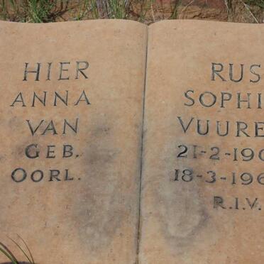 VUUREN Anna Sophia, van 1904-1969