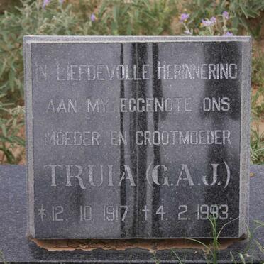 VORSTER P.P.J. 1912- &amp; G.A.J. 1917-1993