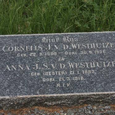 WESTHUIZEN Cornelis J., van der 1889-1936 &amp; Anna J.S. BESTER 1883-1918