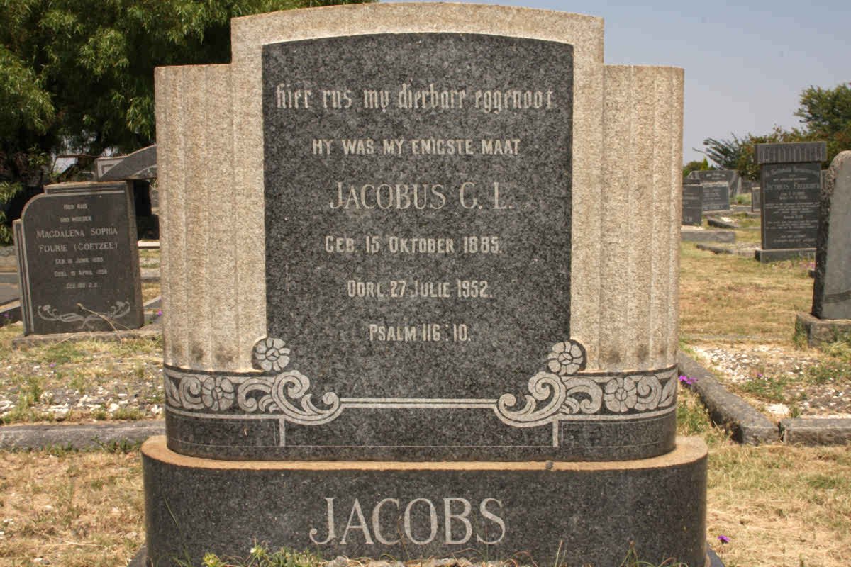 JACOBS Jacobus C.L. 1885-1952