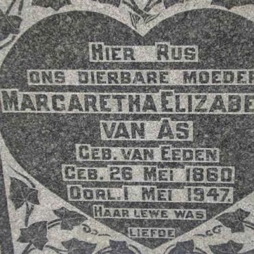 AS Margaretha Elizabeth, van 1860-1947
