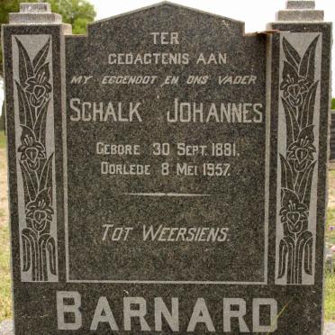 BARNARD Schalk Johannes 1881-1957