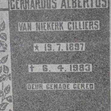 CILLIERS Gerhardus Albertus Van Niekerk 1897-1983