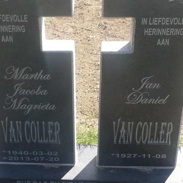 COLLER Jan Daniel, van 1927- &amp; Martha Jacoba Magrieta 1940-2013