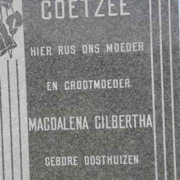 COETZEE Magdalena Gilbertha nee OOSTHUIZEN 1900-