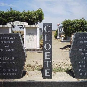 CLOETE Gerard 1937- &amp; Lien 1942-1996
