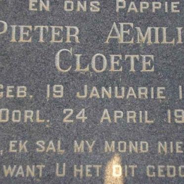 CLOETE Pieter AEmilius 1919-1962