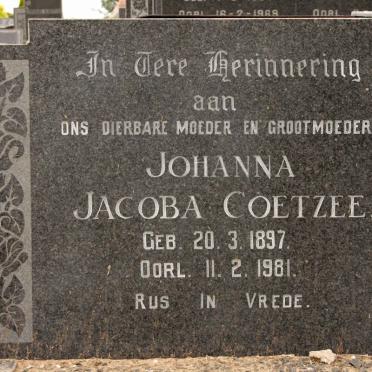 COETZEE Johanna Jacoba 1897-1981