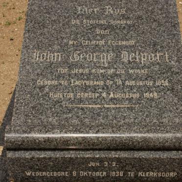 DELPORT John George 1896-1949