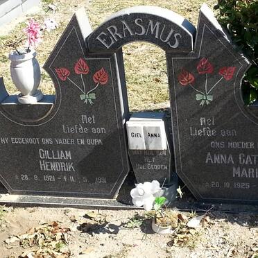 ERASMUS Gilliam Hendrik 1921-1991 &amp; Anna Catharina Maria 1925-