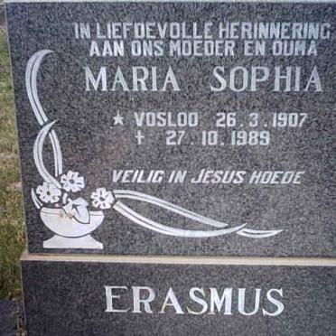 ERASMUS Maria Sophia 1907-1989