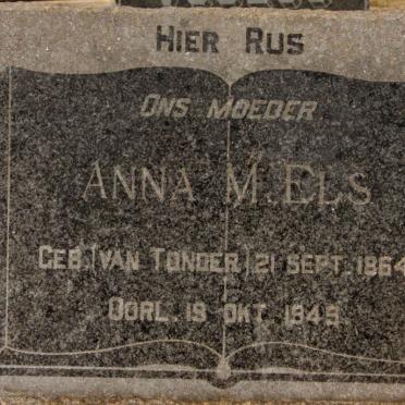 ELS Anna M. nee VAN TONDER 1864-1949