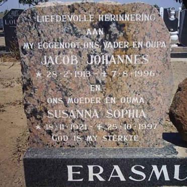 ERASMUS Jacob Johannes 1913-1996 &amp; Susanna Sophia 1921-1997
