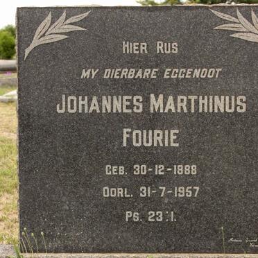 FOURIE Johannes Marthinus 1888-1957