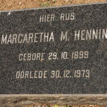 HENNING Margaretha M. 1899-1973