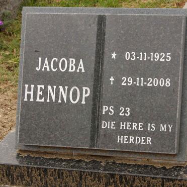 HENNOP Jacoba Wilhelmina 1925-2008