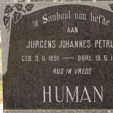 HUMAN Jurgens Johannes Petrus 1891-1970