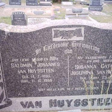 HUYSSTEEN Salomon Johannes, van 1885-1956 &amp; Susanna Catharina Josephina KOK 1884-1962