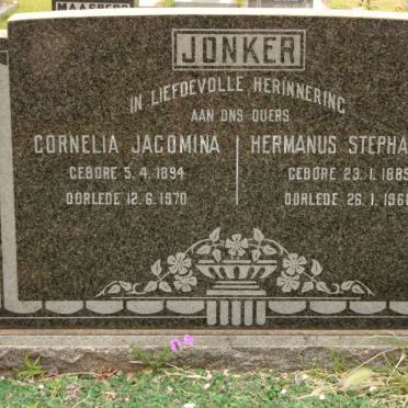 JONKER Hermanus Stephanus 1889-1966 &amp; Cornelia Jacomina 1894-1970