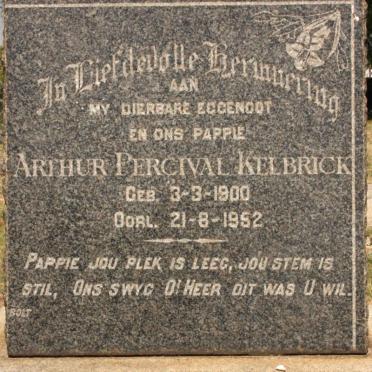 KELBRICK Arthur Percival 1900-1952