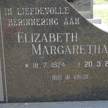 KALP Elizabeth Margaretha 1924-2000