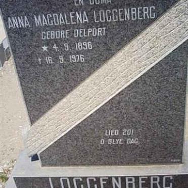 LOGGENBERG Anna Magdalena nee DELPORT 1896-1976