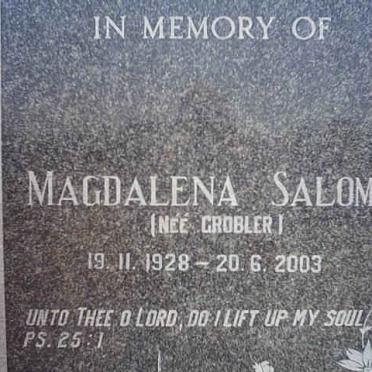 LAWRENCE Magdalena Salome nee GROBLER 1928-2003