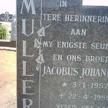 MULLER Jacobus Johannes 1957-1989