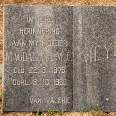 MEYER Magdalena M.C. 1875-1963
