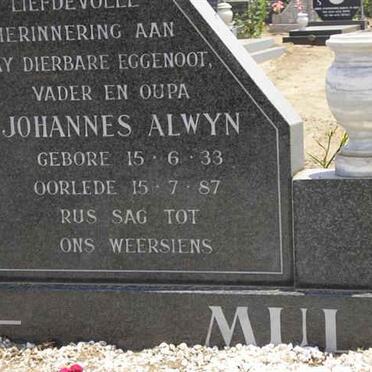 MULLER Johannes Alwyn 1933-1987