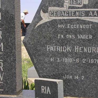 MERWE Patrick Hendrik, van der 1910-1971